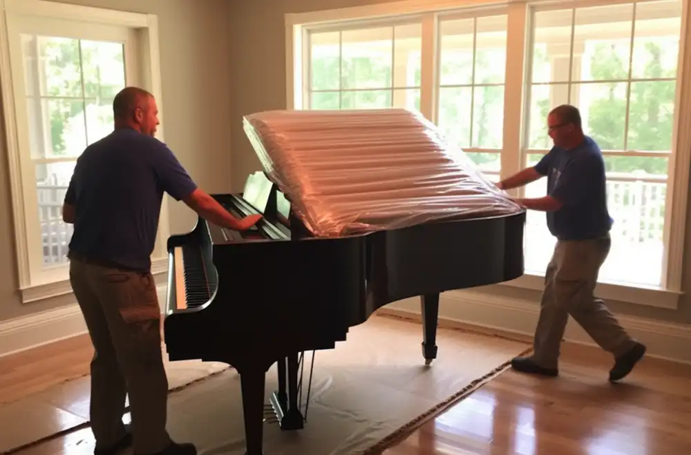 piano moves wrapping a piano in conway for transport