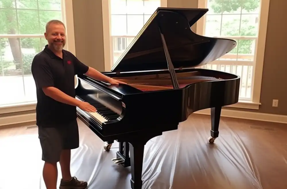 piano mover moving a piano in Conway Arkansas